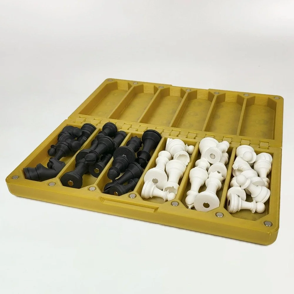 Magnetic 3d-Printed Folding Staunton Chess Set Good‎ Christmas Gift Idea